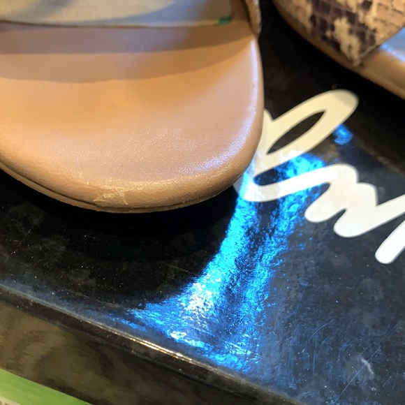 Sam Edelman Taupe Snake Print Sandals - Picture 5 of 6